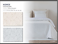 Colcha capa Korce color Crudo, Piedra o Gris claro