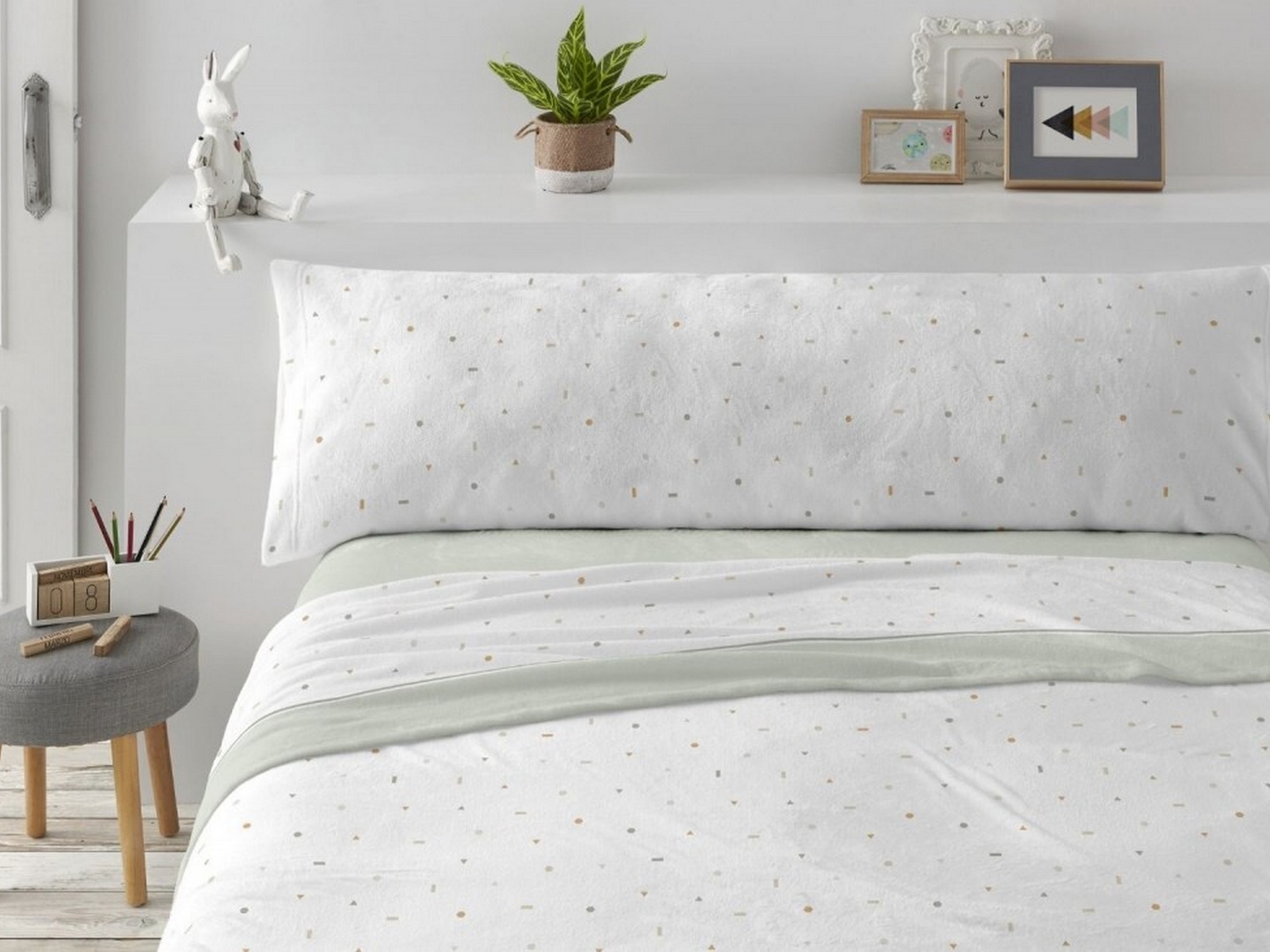 Burrito Blanco Juego de cama invierno Coralina 997 color Menta Oferta hasta fin de existencias