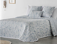 Colcha Jacquard Noya color Azul, Lino o Maquillaje