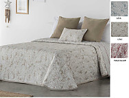 Colcha Jacquard Noya color Azul, Lino o Maquillaje