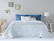 Haz clic para ampliar Colcha Jacquard Lorba color Azul, Beige o Rosa