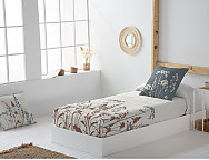 Edredón ajustable 100% Algodón Anna color Beige o Teja