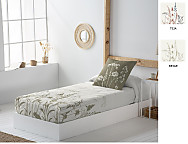 Edredón ajustable 100% Algodón Anna color Beige o Teja