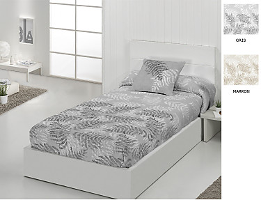 JVR - Edredón ajustable 100% Algodón Bio color Beige o Gris