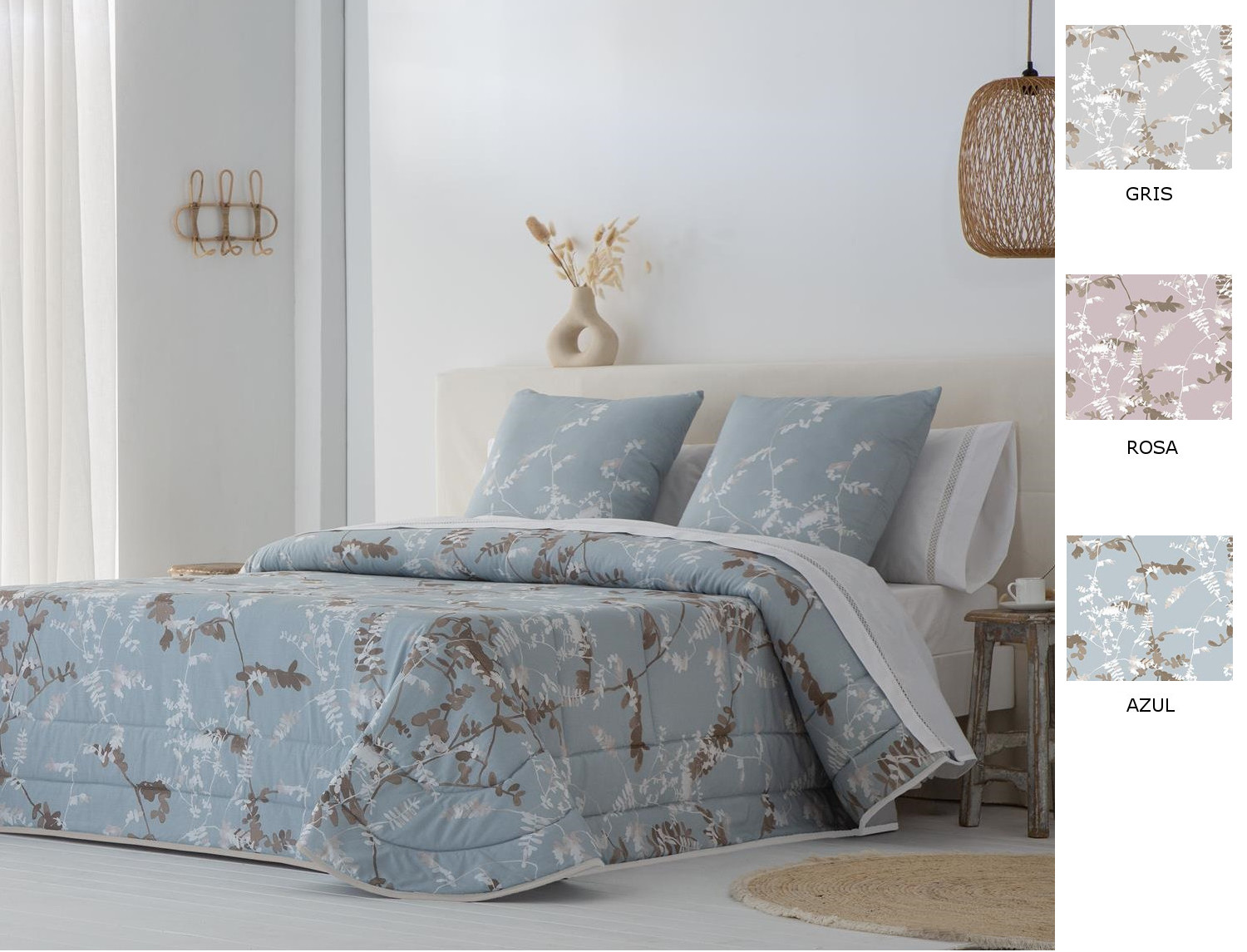 JVR Bouti 100% Algodón Chloe color Azul, Gris o Rosa