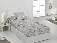 Edredón ajustable 100% Algodón Chloe color Azul, Gris o Rosa