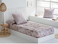 Edredón ajustable 100% Algodón Chloe color Azul, Gris o Rosa