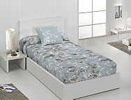 Edredón ajustable 100% Algodón Chloe color Azul, Gris o Rosa