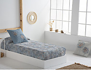 Edredón ajustable 100% Algodón Elvar color Azul o Naranja