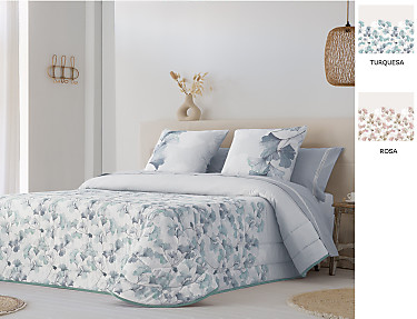 JVR - Bouti 100% Algodón Flora Rosa o Turquesa