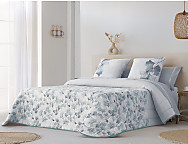 Edredón 240gr 100% algodón Flora color Rosa o Turquesa