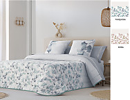 Edredón 240gr 100% algodón Flora color Rosa o Turquesa