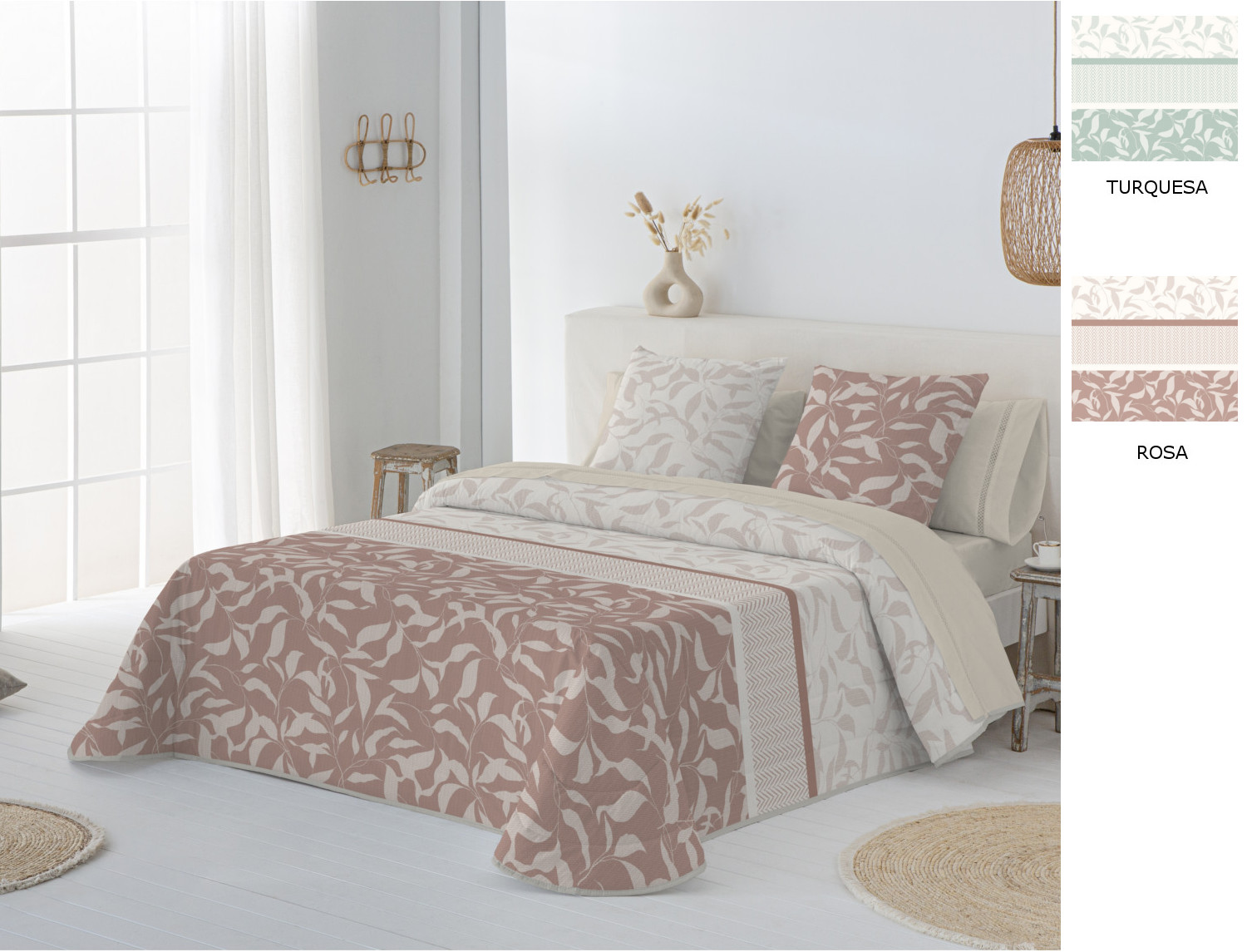 JVR Bouti 100% Algodón Hidra color Rosa o Turquesa