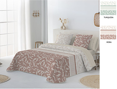 JVR - Edredón 240gr 100% algodón Hidra color Rosa o Turquesa