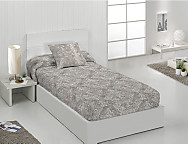 Edredón ajustable 100% Algodón Iris color Beige, Malva o Turquesa