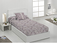 Edredón ajustable 100% Algodón Iris color Beige, Malva o Turquesa