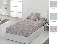 Edredón ajustable 100% Algodón Iris color Beige, Malva o Turquesa