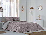 Funda nórdica 100% algodón Iris color Beige, Malva o Turquesa