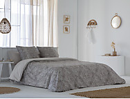 Funda nórdica 100% algodón Iris color Beige, Malva o Turquesa