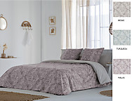 Funda nórdica 100% algodón Iris color Beige, Malva o Turquesa