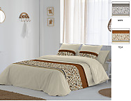 Funda nórdica 100% algodón Kenya color Gris o Teja