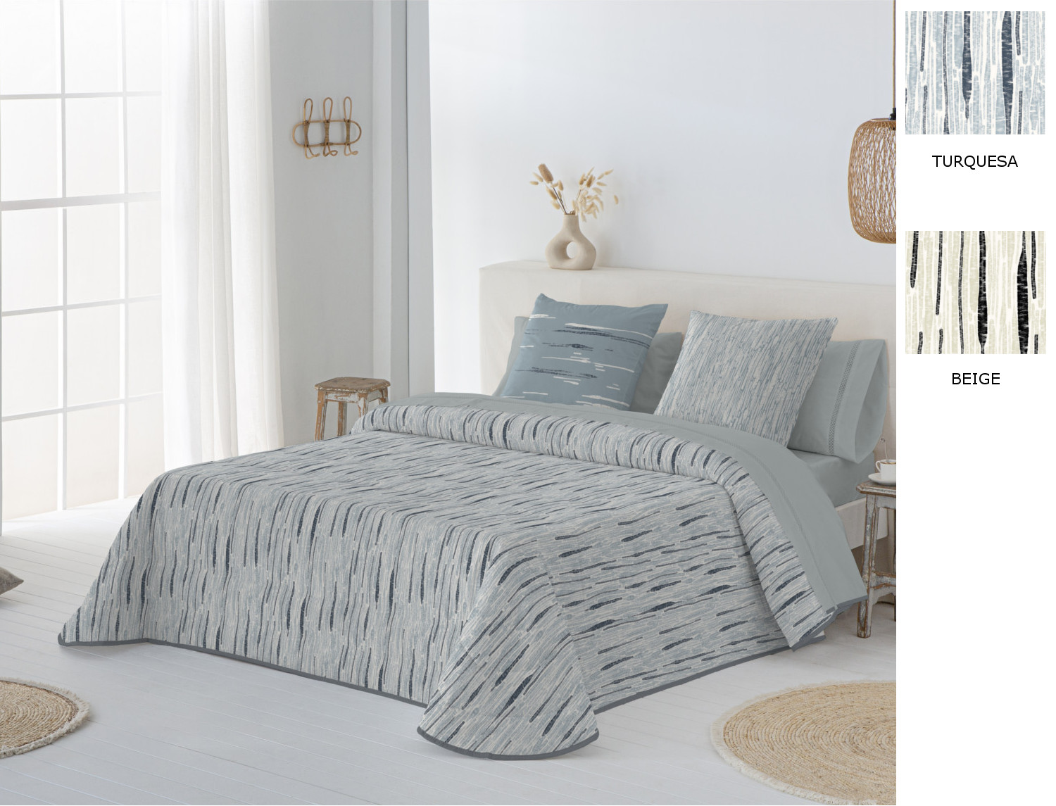 JVR Bouti 100% Algodón Nepal color Beige o Turquesa