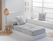 Edredón ajustable 100% Algodón Terra color Beige o Gris