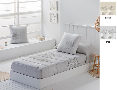 JVR - Edredón ajustable 100% Algodón Terra color Beige o Gris