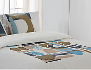 Funda nórdica 100% algodón Vita color Azul o Naranja