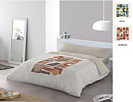 Funda nórdica 100% algodón Vita color Azul o Naranja