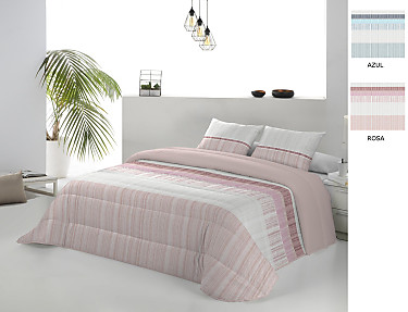 JVR - Edredón Conforter Nórdico Bombay color Azul o Rosa