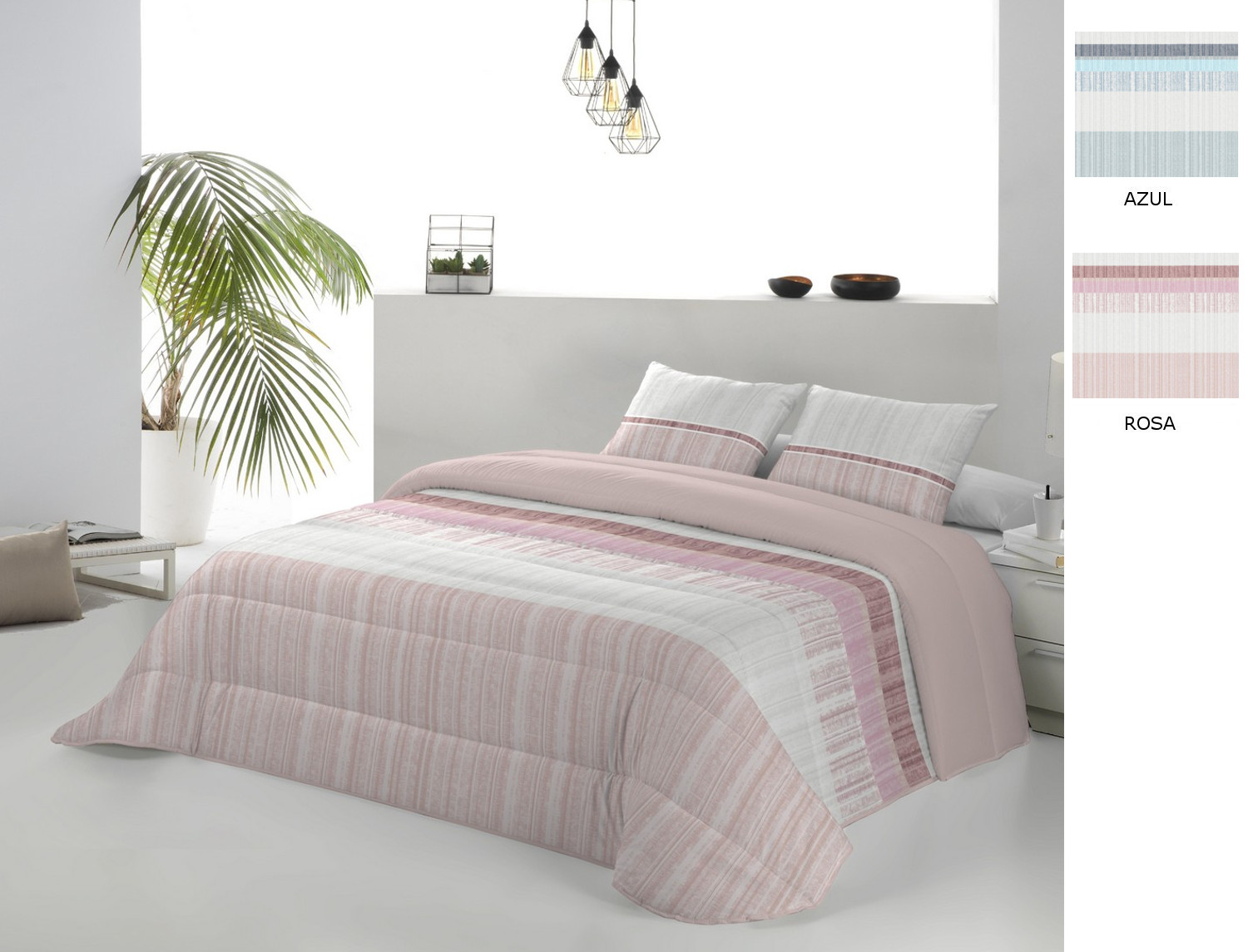 JVR Edredón Conforter Nórdico Bombay color Azul o Rosa