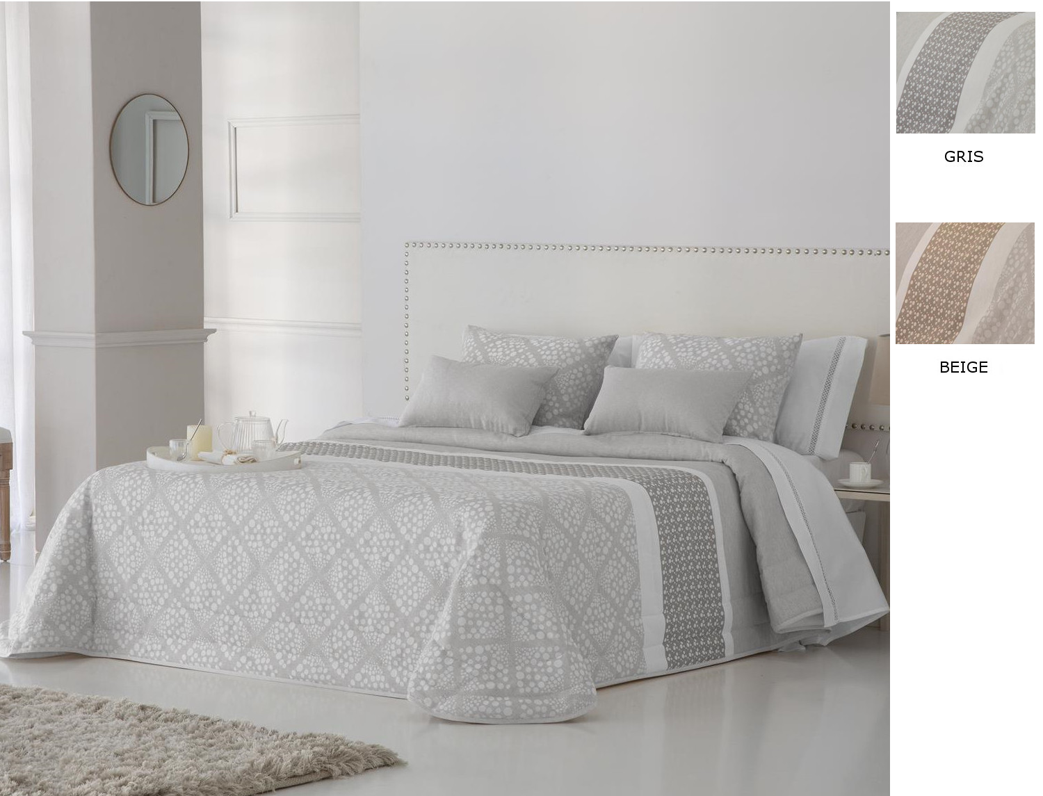 JVR Bouti Jacquard Corinto JVR color Beige o Gris