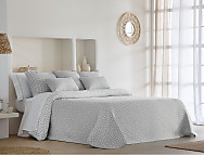 Colcha Reversible Mikonos color Beige, Gris o Turquesa