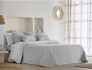 Colcha Reversible Mikonos color Beige, Gris o Turquesa