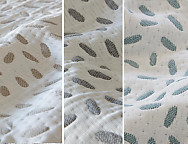 Colcha Reversible Mikonos color Beige, Gris o Turquesa