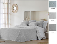 Colcha Reversible Mikonos color Beige, Gris o Turquesa