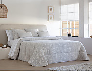 Edredón Conforter Nórdico Jacquard Mikonos color Beige, Gris o Turquesa