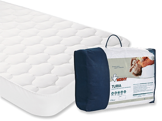 Moshy - Cubrecolchón acolchado impermeable Turia alto 30cm