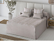 Colcha edredón Jacquard Soller JVR color Beige, Gris o Turquesa