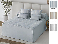 Colcha edredón Jacquard Soller JVR color Beige, Gris o Turquesa
