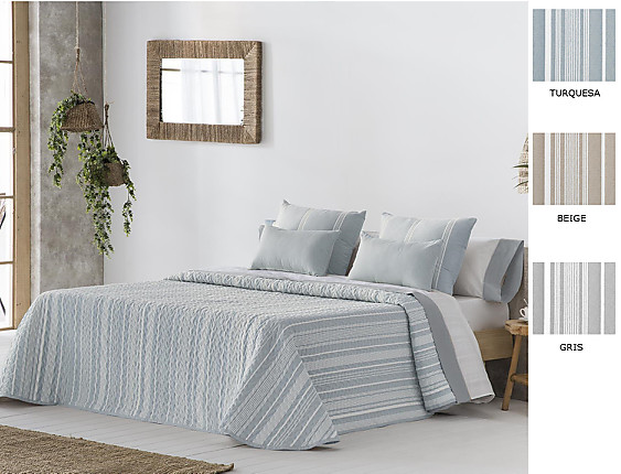 JVR - Bouti Jacquard Soller JVR color Beige, Gris o Turquesa