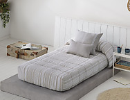 Edredón ajustable Jacquard Soller JVR color Beige, Gris o Turquesa