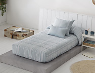 Edredón ajustable Jacquard Soller JVR color Beige, Gris o Turquesa