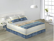 Colcha Edredón Bakar JVR color Azul o Verde