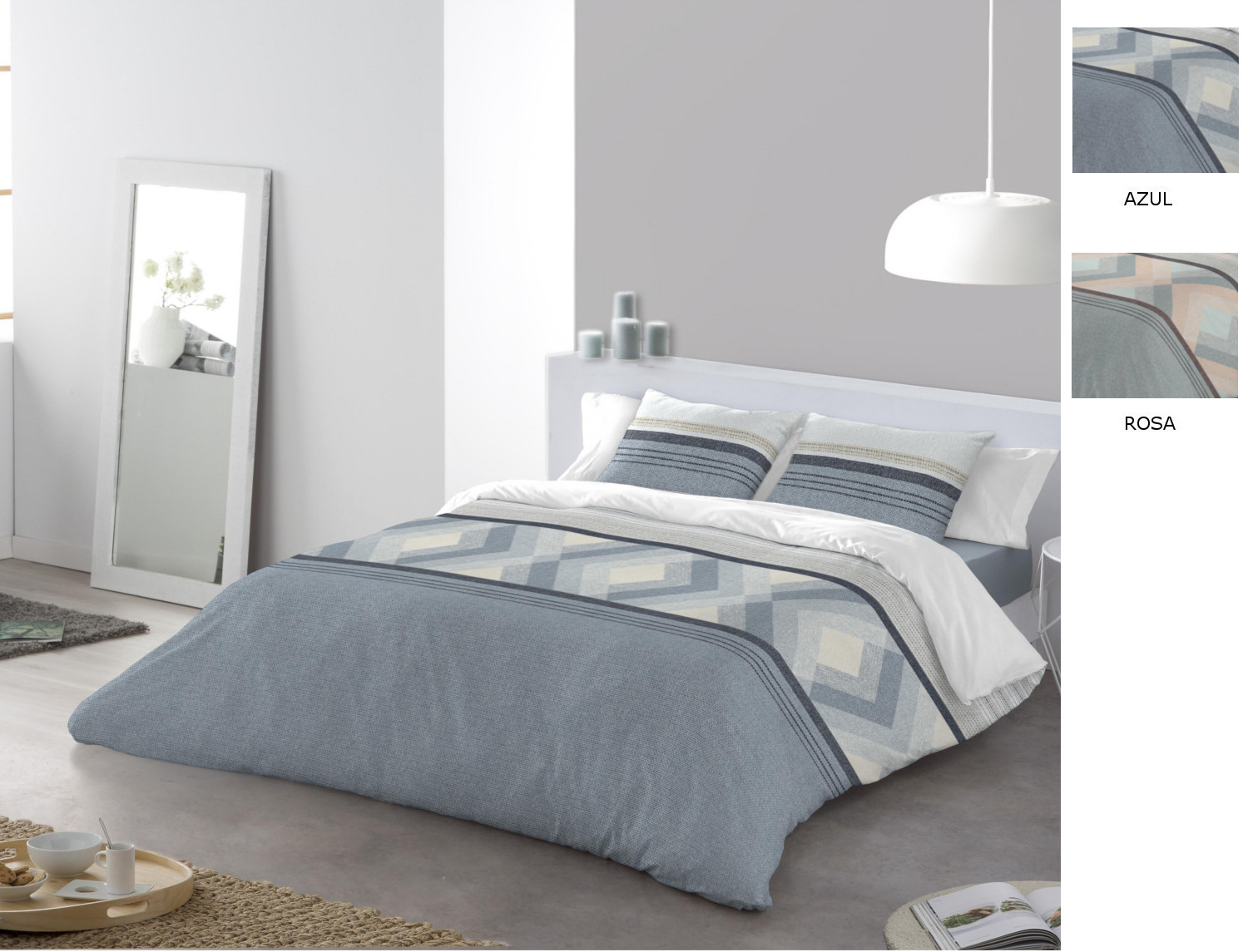 JVR Funda nórdica Colman color Azul o Rosa