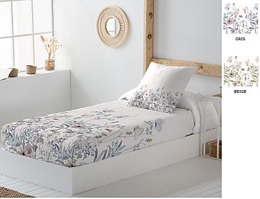 JVR - Edredón ajustable Dalia color Beige o Gris