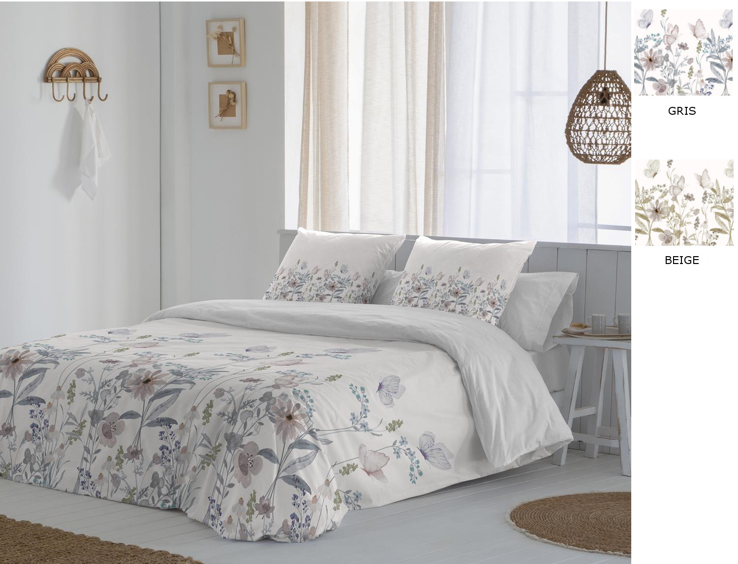 JVR Funda nórdica Dalia color Beige o Gris