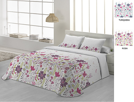 JVR - Colcha Bouti Greta color Rosa o Turquesa