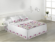 Colcha Edredón Greta color Rosa o Turquesa